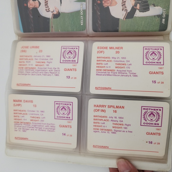 San Francisco Giants Vintage 1987 Mother's Cards Book - Picture 7 of 13